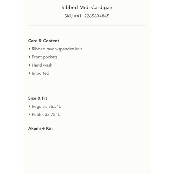 Anthropologie Akemi + Kin Ribbed Midi Cardigan - Picture 5 of 5